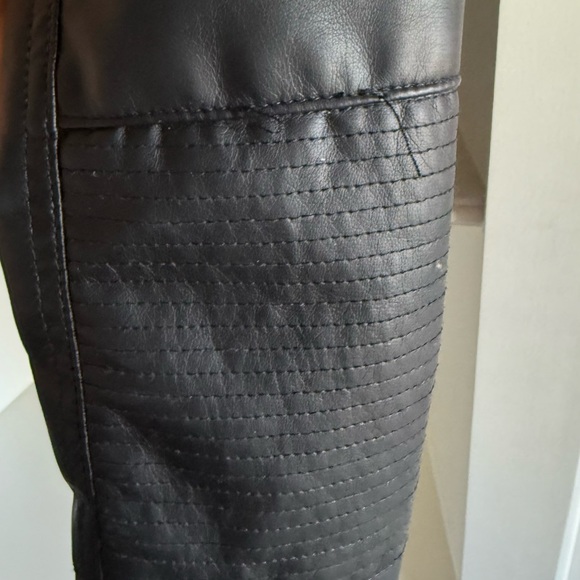 Catalonia Black Faux Leather Jacket with Zipper Details Size M - Picture 5 of 8